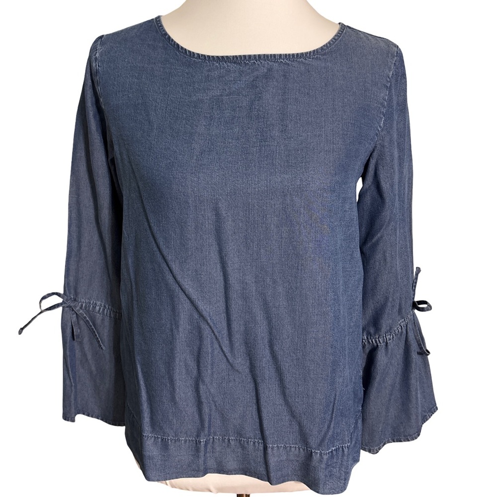 Ann Taylor Blue Denim Blouse